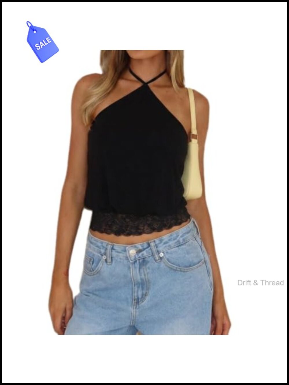 Women's Halter Crop Tank Lace Trim Cinched Waist Sleeveless Y2K Going Out Top